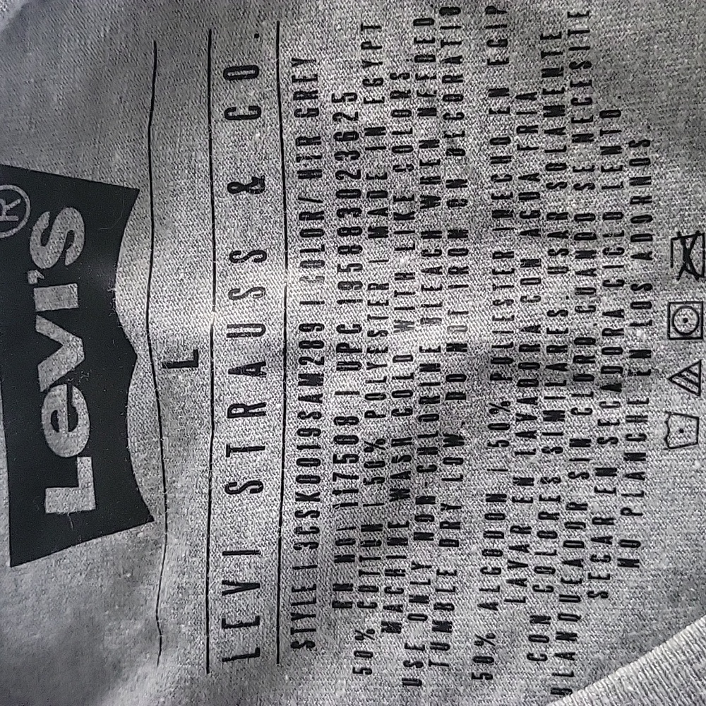 LEVI'S SHORT SLEEVE TEE L GRAY/BLUE - Picture 6 of 7